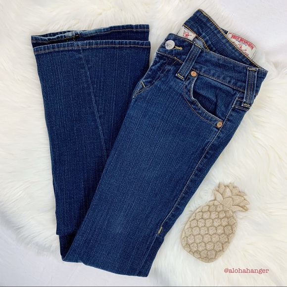 True Religion Sz. 29 “Joey” Jeans Bell Flare Leg Button Flap Pocket Authentic! - Picture 8 of 8